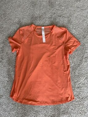 Lululemon Women's Orange Active Short-Sleeve Top